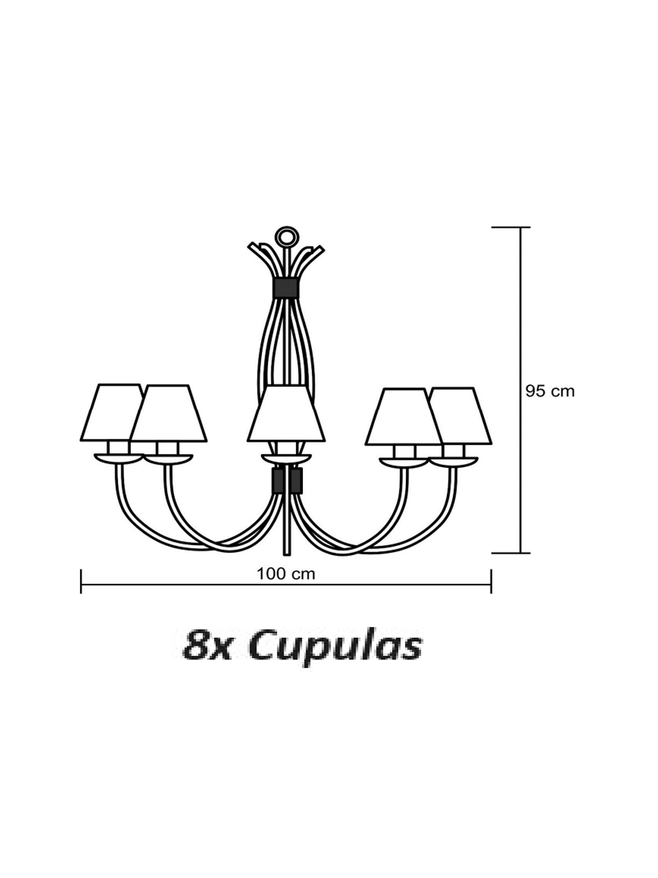 Luminária Vintage Americana 12 Braços - Ideal para Mesa de Jantar